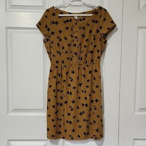 Old Navy Tan Sundress Short Sleeve Crew Neck